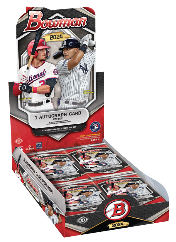 Box of Bowman Baseball packs.